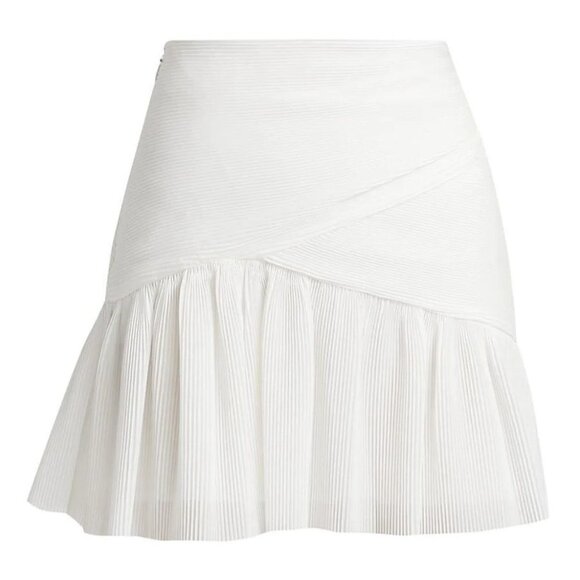 ZIMMERMANN Wild Botanica Wrap-Effect Plissé-Woven Mini Skirt Zimmermann Size 2 - Picture 4 of 6